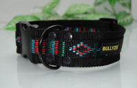 Bullyzei Halsband Nylon Schwarz / Indianer 50mm